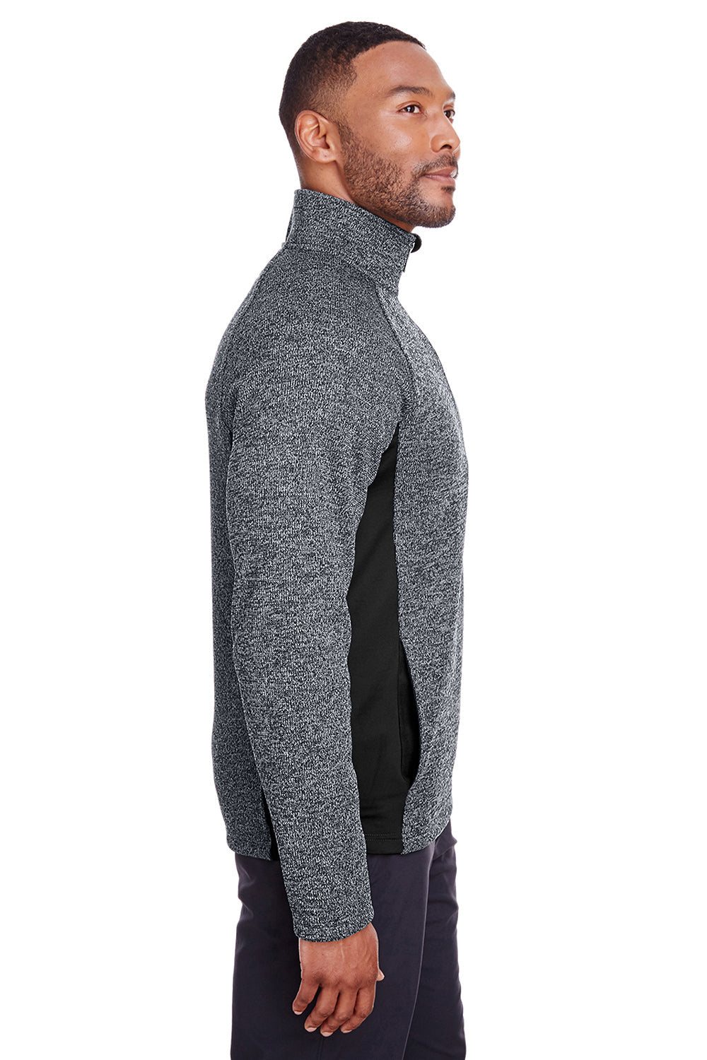 Spyder Mens Constant 1/4 Zip Sweater - Heather Black